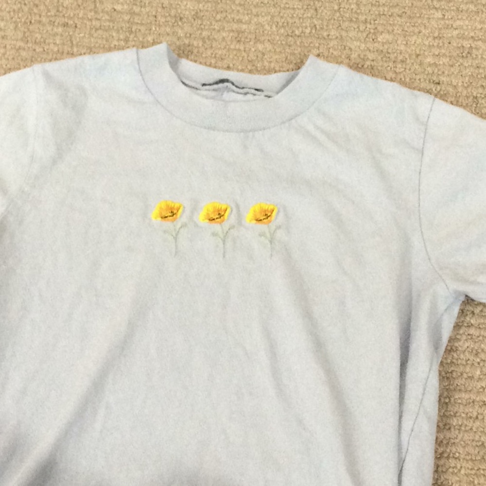blue sunflower t-shirt